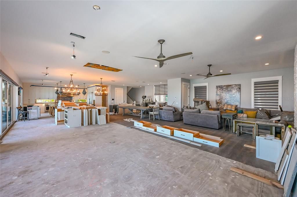 Interior, Kitchen, Living room, Recessed Lighting