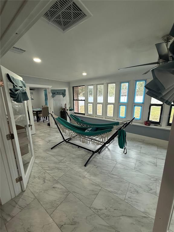 Dining room, Game Room, Interior, Marble, Recessed Lighting