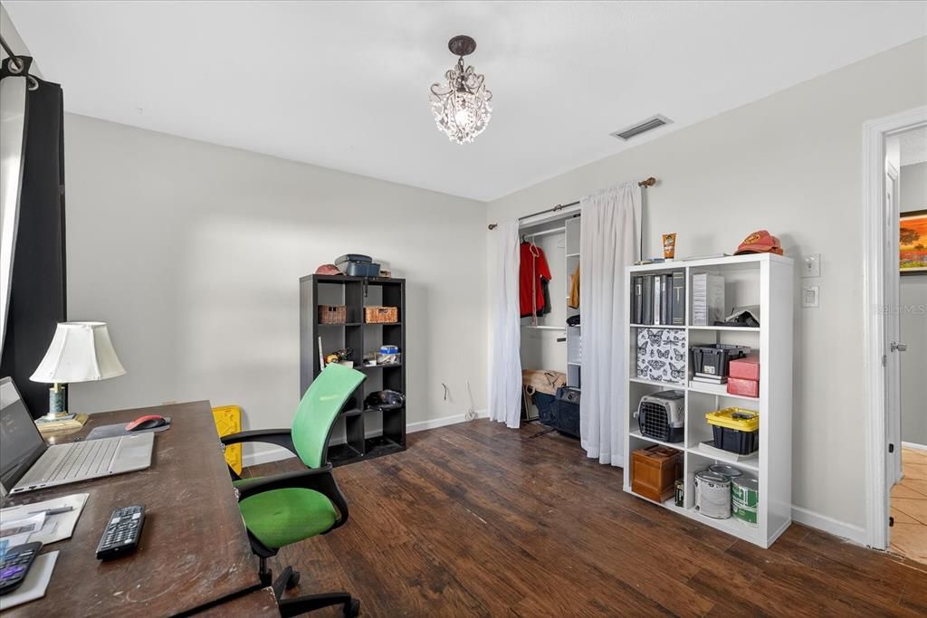 Chandelier, Home Office, Interior, Wood Texture Flooring
