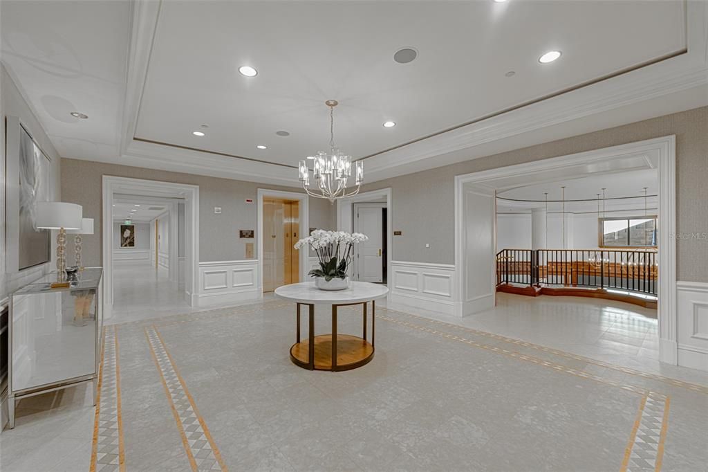 Chandelier, Interior, Recessed Lighting