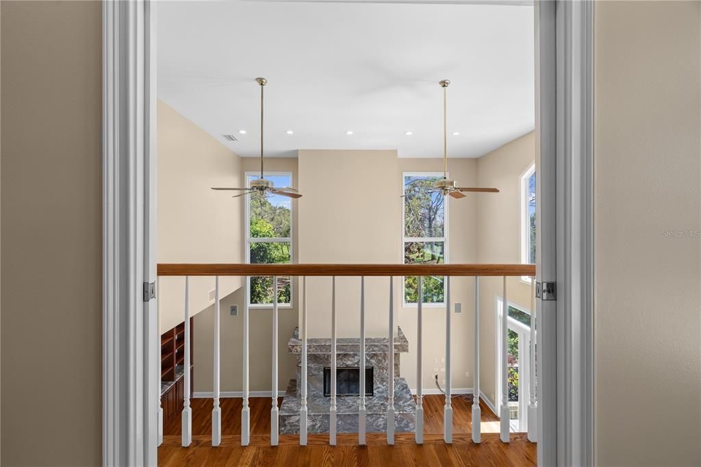 Fireplace, Interior, Recessed Lighting, Wood Texture Flooring