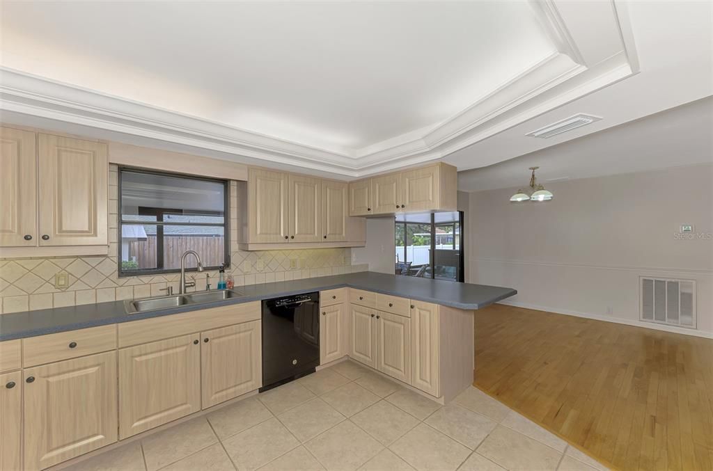 Interior, Kitchen, Wood Texture Flooring