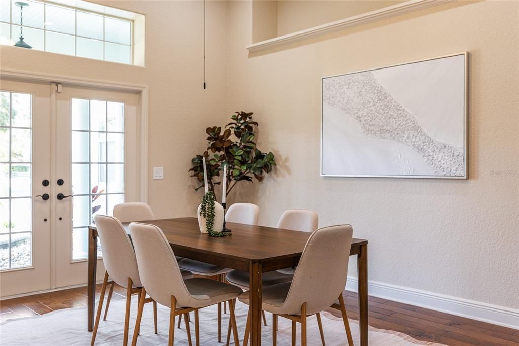 Dining room, Interior, Wood Texture Flooring