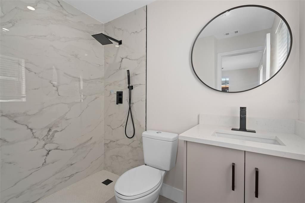 Bathroom, Interior, Marble Walls
