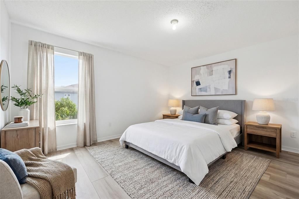 Bedroom, Interior, Wood Texture Flooring
