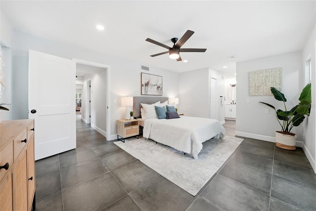 Bedroom, Interior, Recessed Lighting