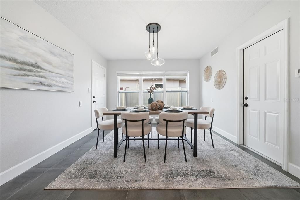 Dining room, Interior, Pendant Lights