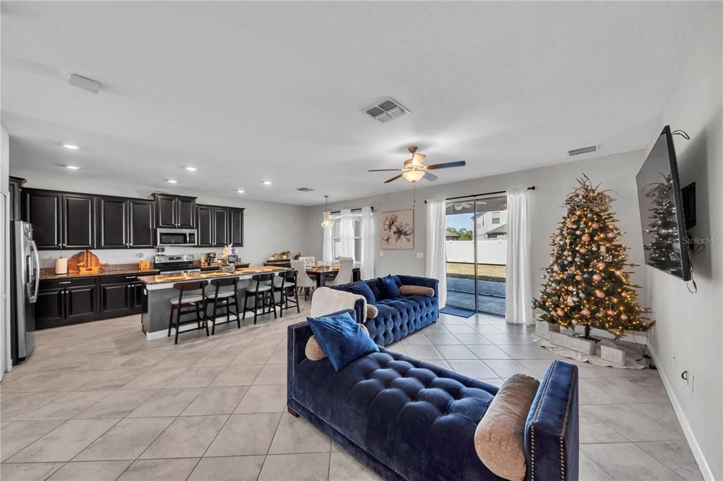 Dining room, Interior, Kitchen, Living room, Pendant Lights, Recessed Lighting
