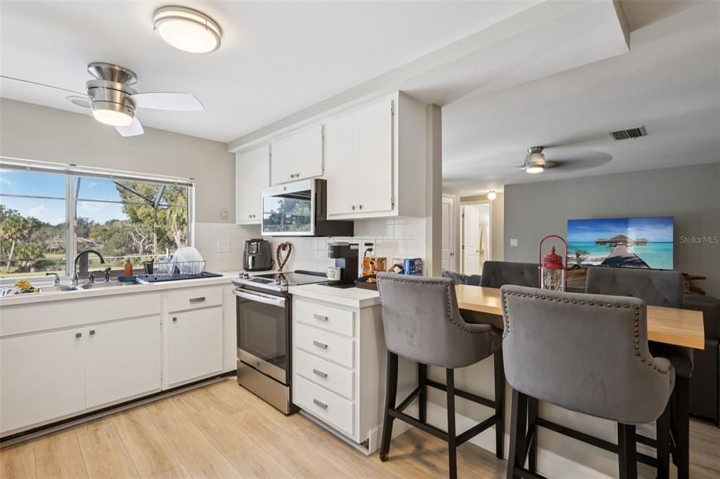 Interior, Kitchen, Wood Texture Flooring