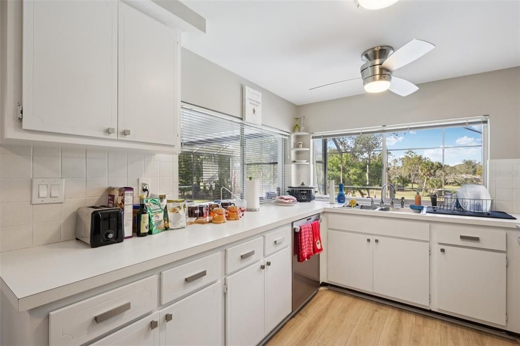 Interior, Kitchen, Wood Texture Flooring