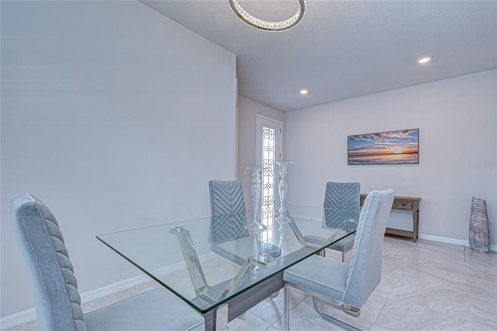 Dining room, Interior, Recessed Lighting