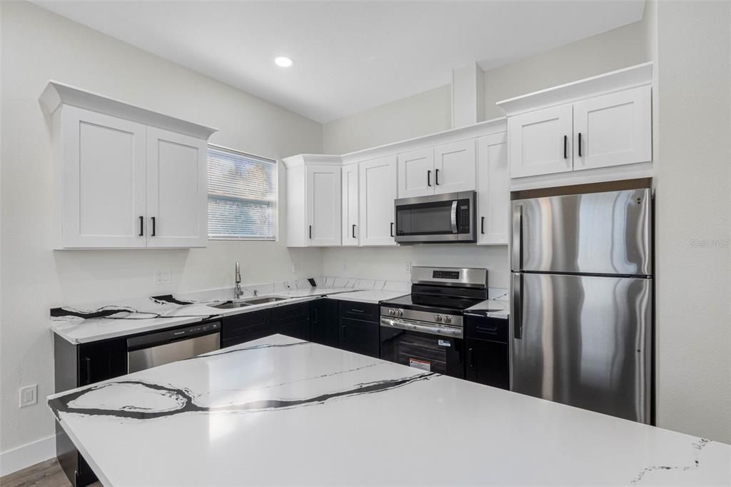 Interior, Kitchen, Recessed Lighting, Stainless Steel Appliances