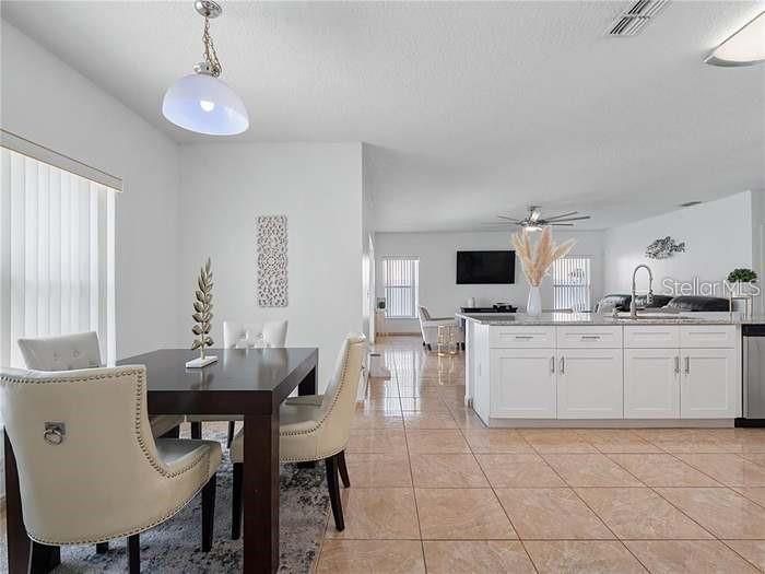 Dining room, Interior, Kitchen, Living room, Pendant Lights