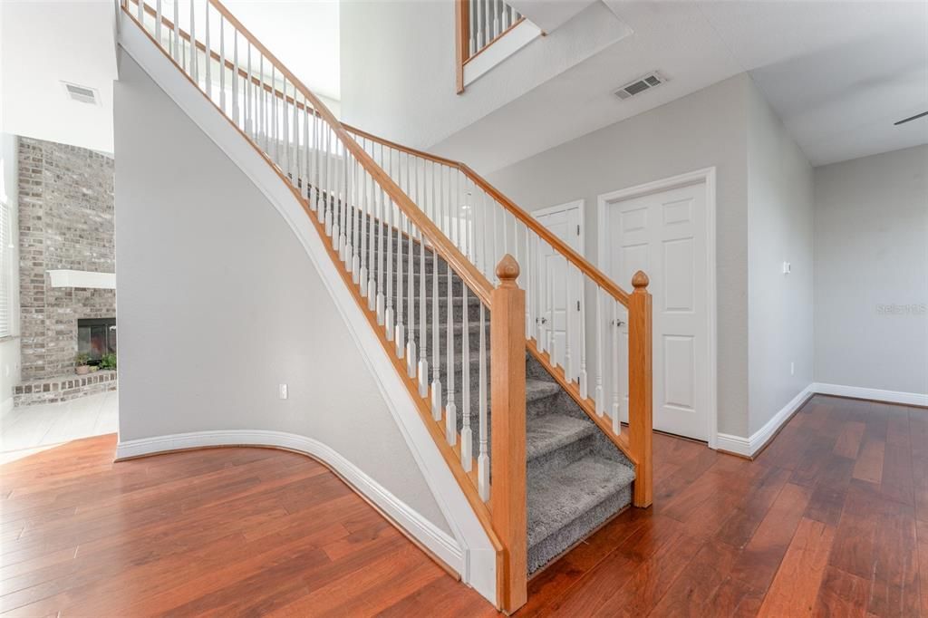 Fireplace, Interior, Wood Texture Flooring