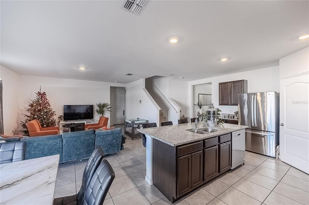 Interior, Kitchen, Living room, Recessed Lighting, Stainless Steel Appliances