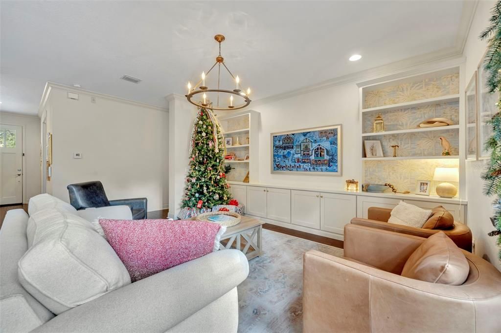 Chandelier, Interior, Living room, Recessed Lighting