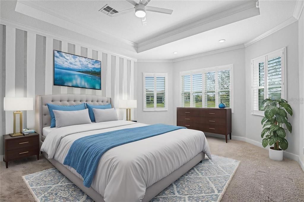 Bedroom, Interior, Recessed Lighting