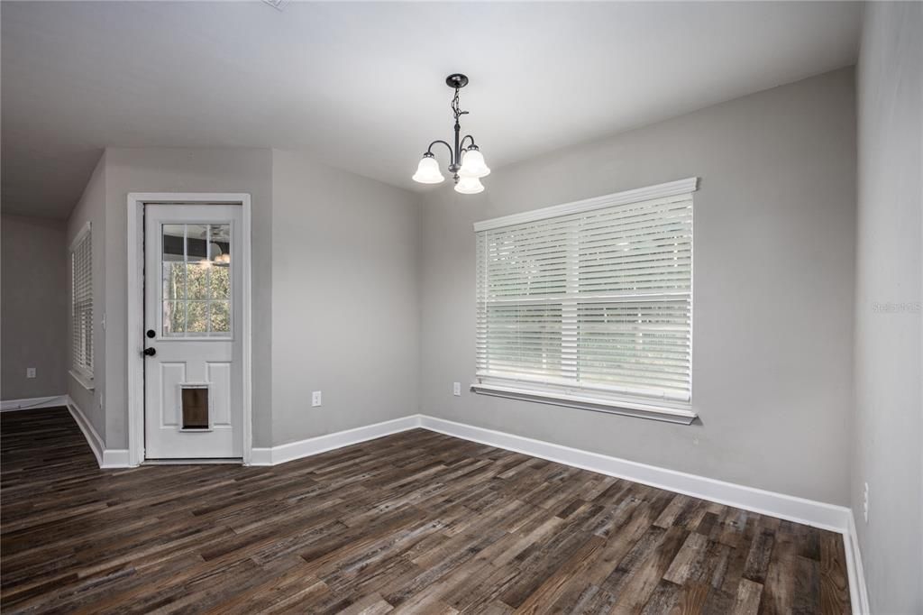 Empty room, Interior, Pendant Lights, Wood Texture Flooring