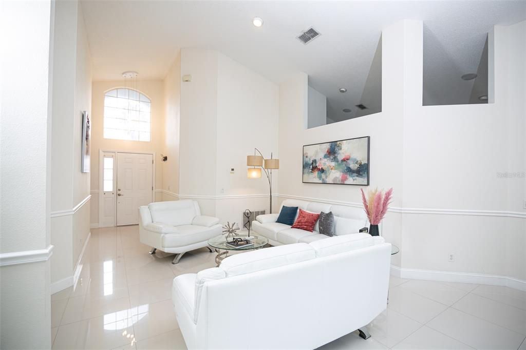 Interior, Living room, Recessed Lighting