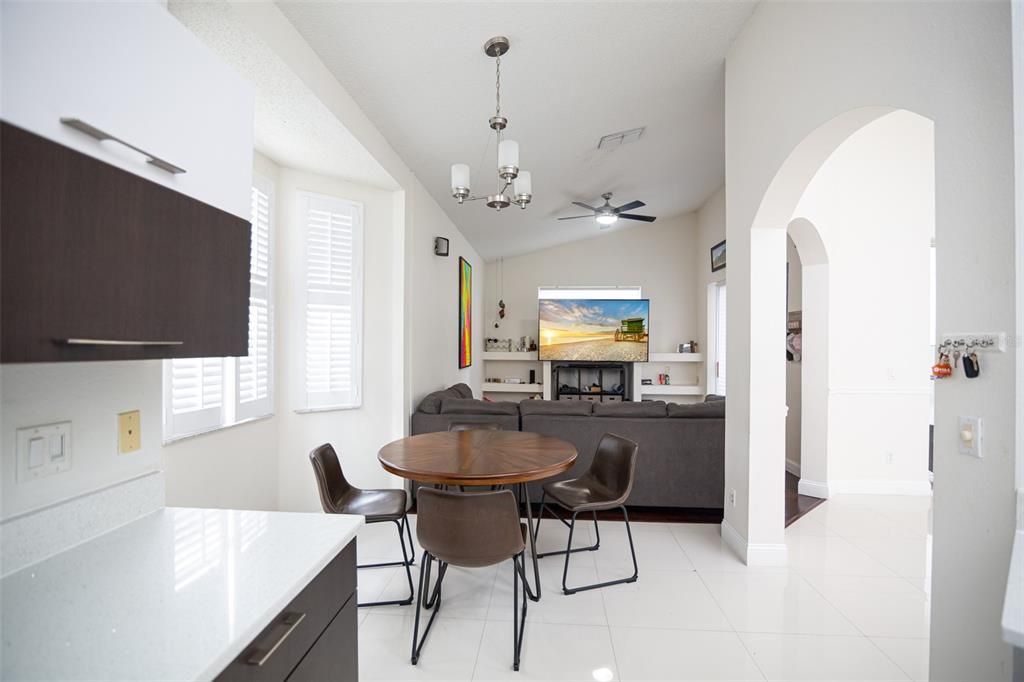 Chandelier, Dining room, Fireplace, Interior, Living room, Pendant Lights