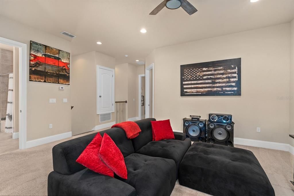 Interior, Living room, Recessed Lighting