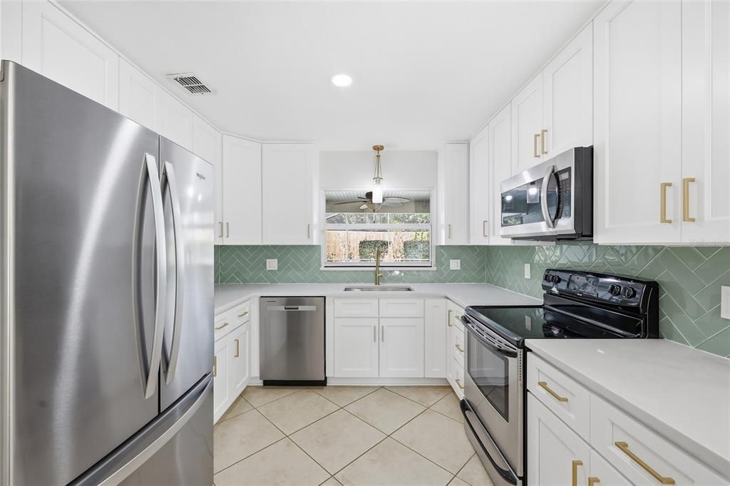 Interior, Kitchen, Recessed Lighting, Stainless Steel Appliances