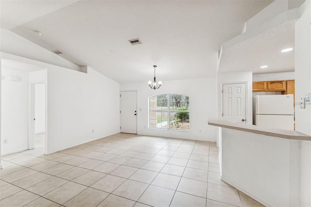 Chandelier, Empty room, Interior, Kitchen, Recessed Lighting