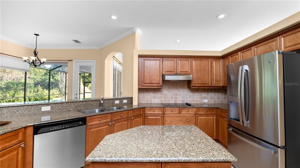 Interior, Kitchen, Pendant Lights, Recessed Lighting, Stainless Steel Appliances