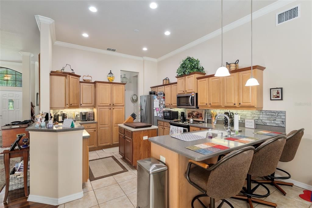 Interior, Kitchen, Pendant Lights, Recessed Lighting
