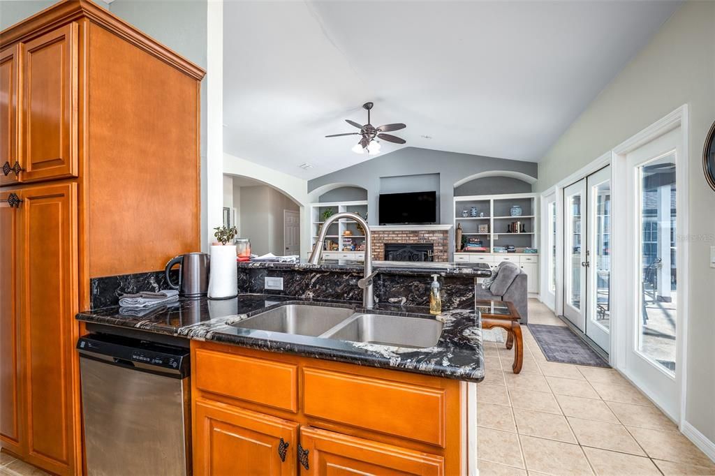Fireplace, Interior, Kitchen