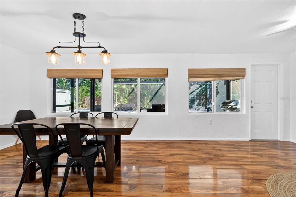 Dining room, Interior, Wood Texture Flooring