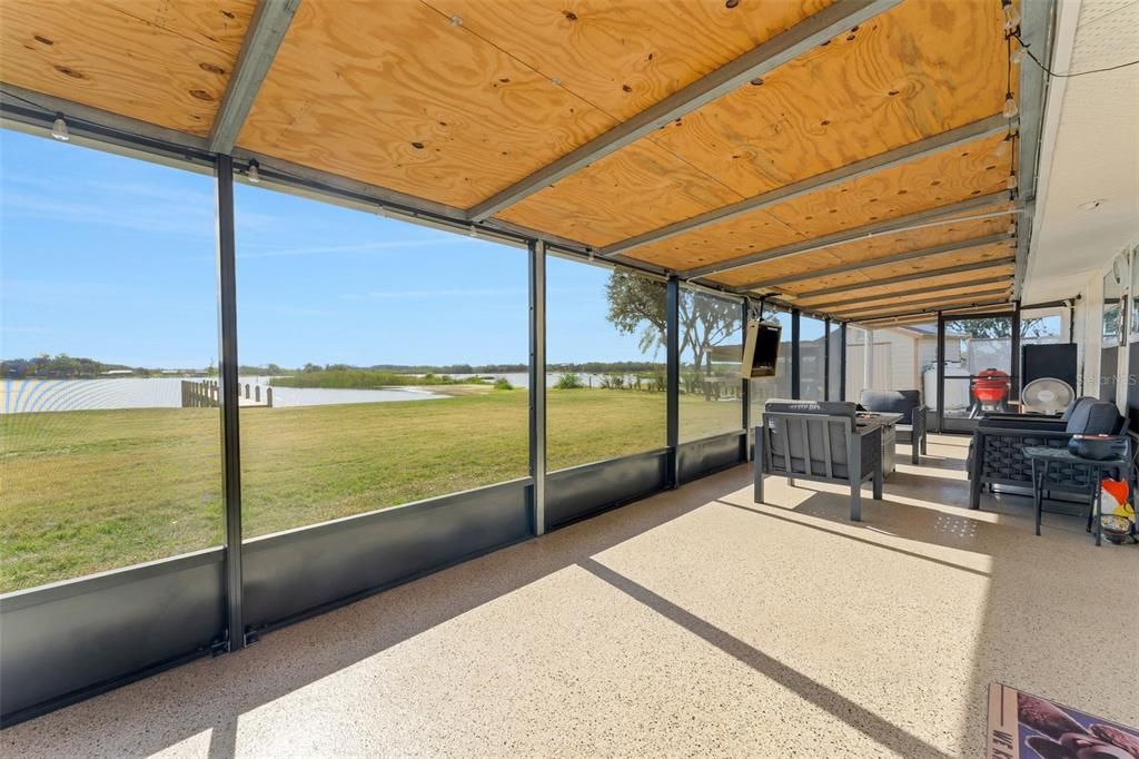 Interior, Sun Room, Water, Wooden Ceilings