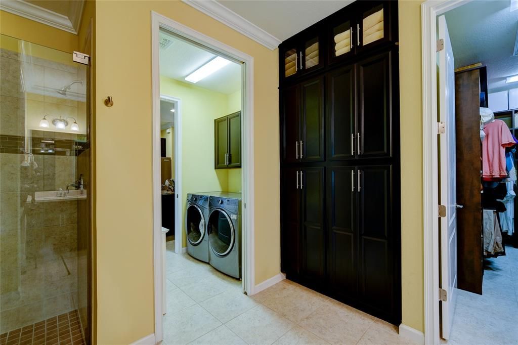 Bathroom, Glass Shower, Interior, Washer