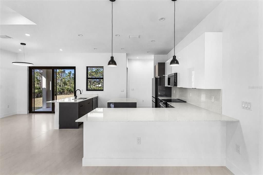 Interior, Kitchen, Pendant Lights, Recessed Lighting