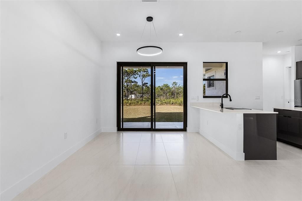 Interior, Kitchen, Marble, Pendant Lights, Recessed Lighting