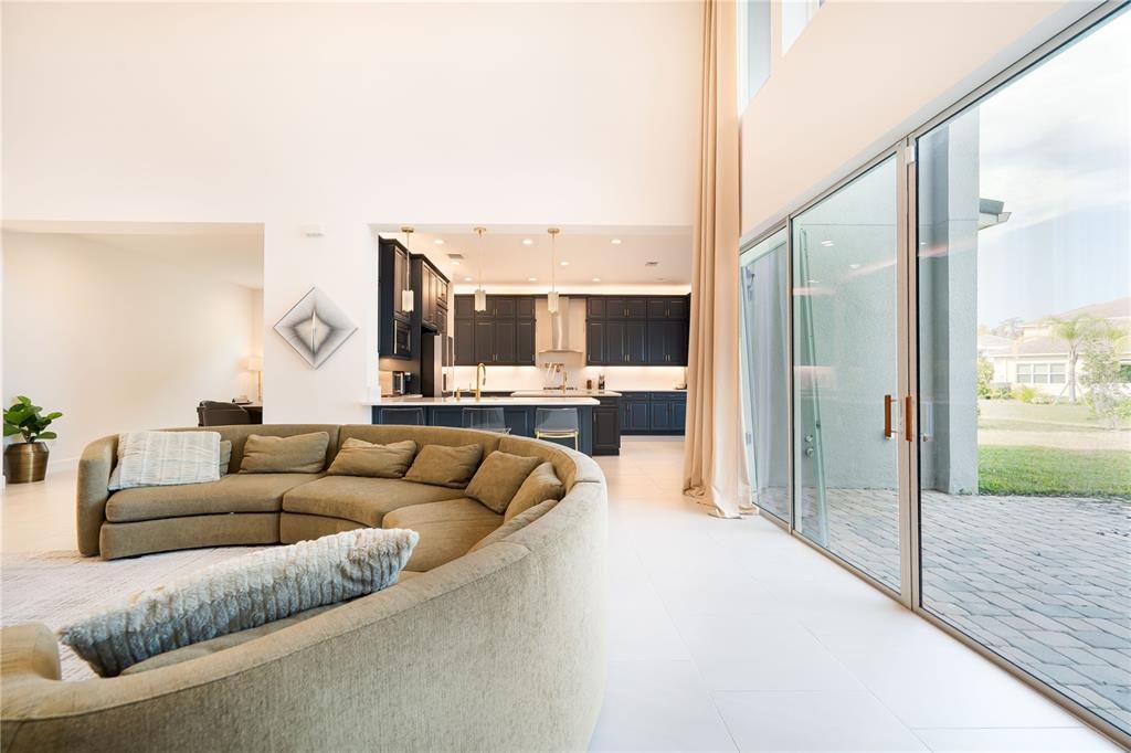 Interior, Kitchen, Living room, Pendant Lights, Recessed Lighting, Stainless Steel Appliances