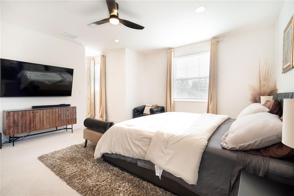 Bedroom, Interior, Recessed Lighting