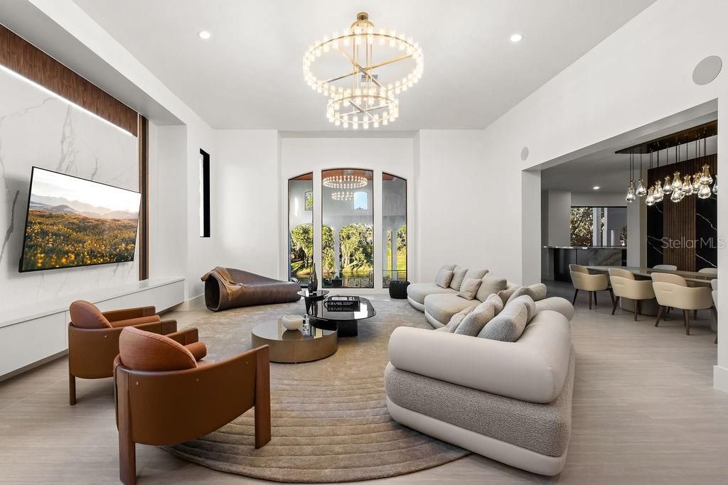 Dining room, Interior, Living room, Pendant Lights, Recessed Lighting