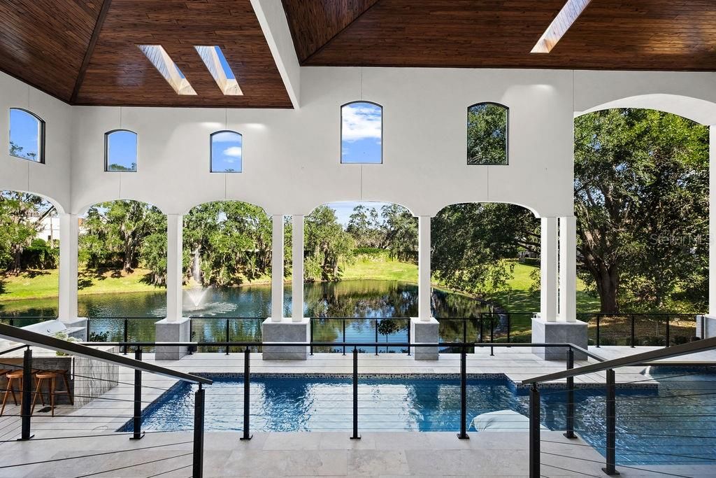 Exterior, Pool, Water, Wooden Ceilings