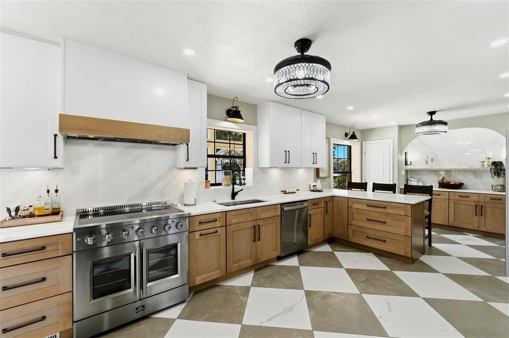 Interior, Kitchen, Pendant Lights, Recessed Lighting, Stainless Steel Appliances