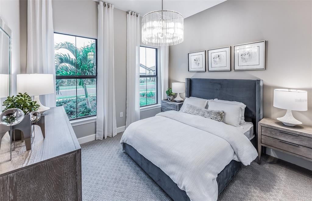 Bedroom, Chandelier, Interior