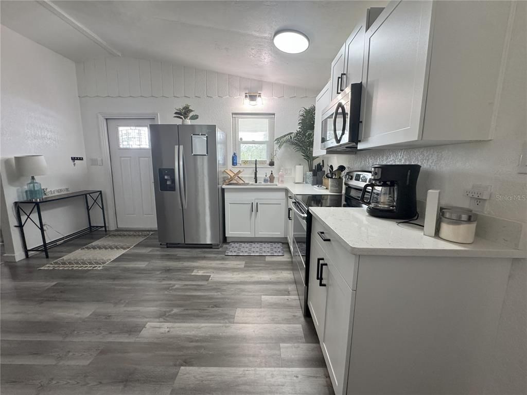Interior, Kitchen, Wood Texture Flooring