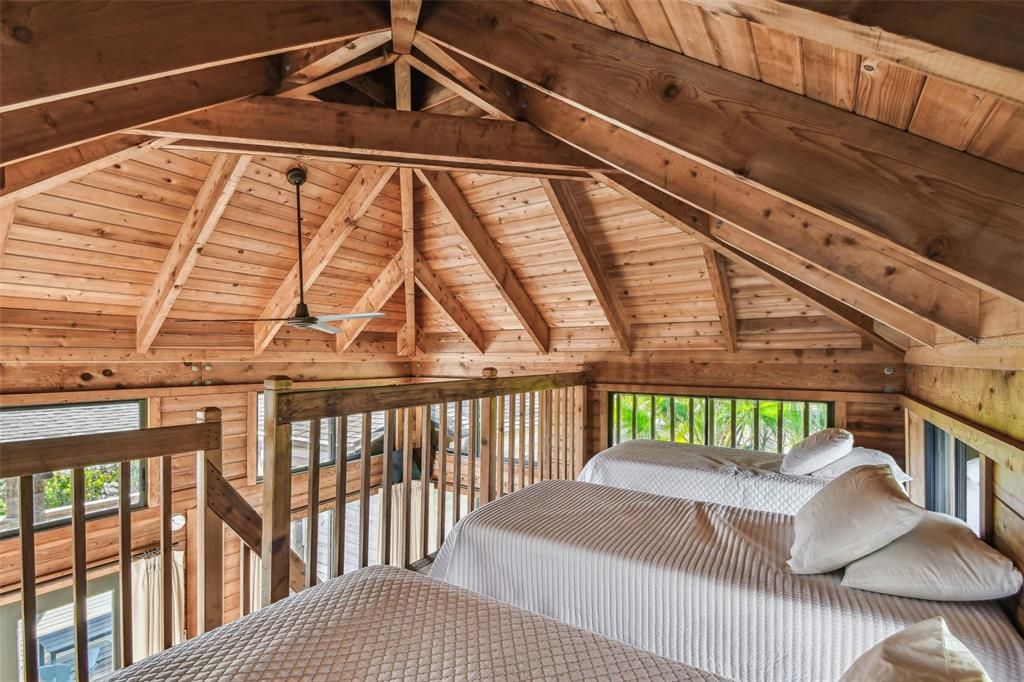 Bedroom, Interior, Wooden Beams, Wooden Ceilings, Wooden Walls