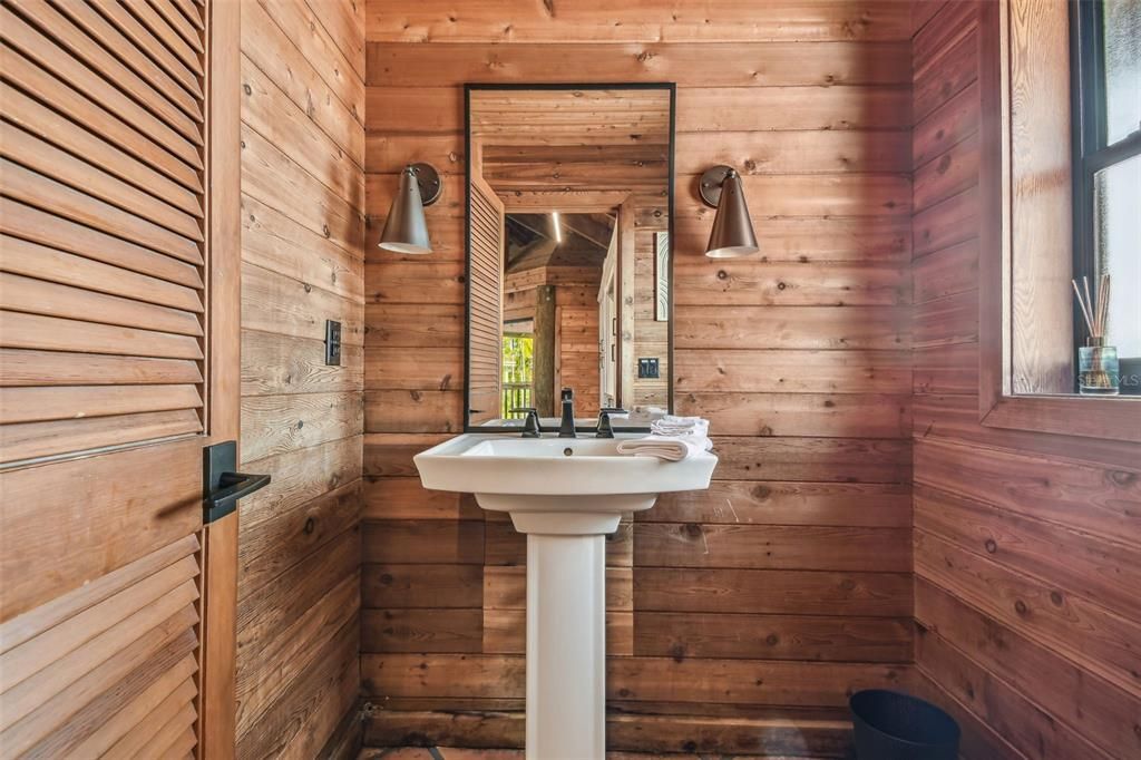 Bathroom, Interior, Wooden Walls