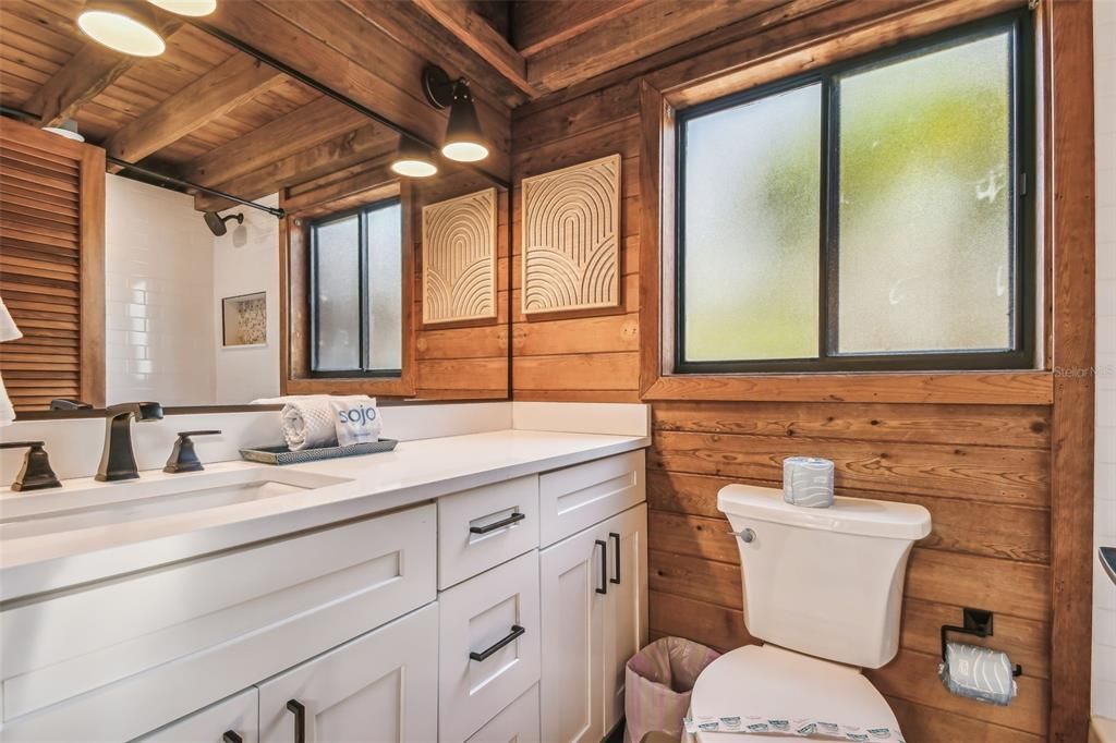 Bathroom, Interior, Wooden Beams, Wooden Ceilings, Wooden Walls
