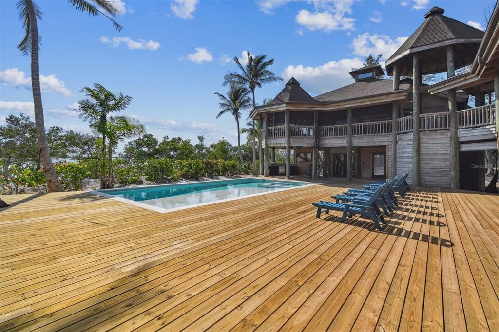 Exterior, Pool, Wood Texture Flooring