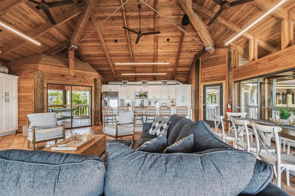 Dining room, Interior, Kitchen, Living room, Wooden Beams, Wooden Ceilings, Wooden Walls