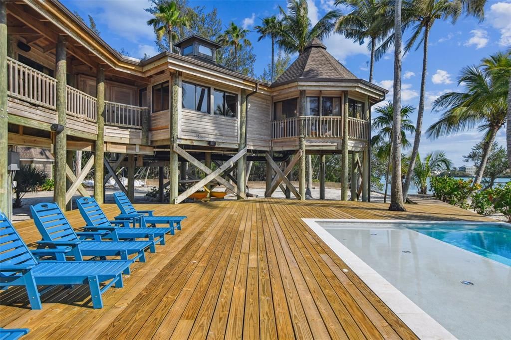 Exterior, Pool, Wood Texture Flooring
