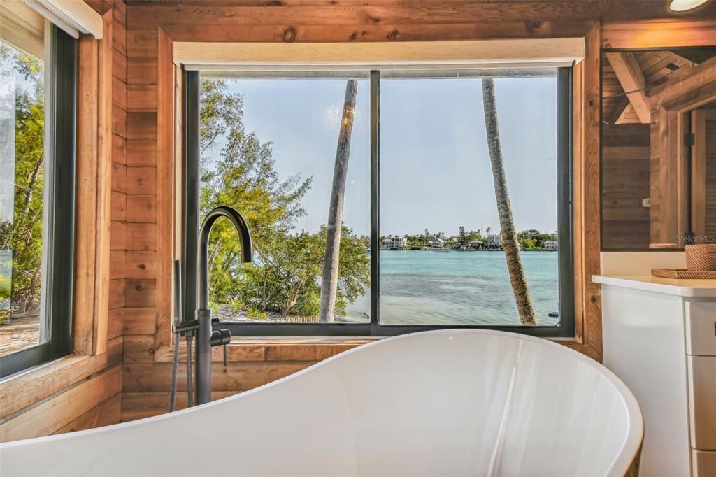 Bathroom, Free Standing Baths, Interior, Water, Wooden Walls