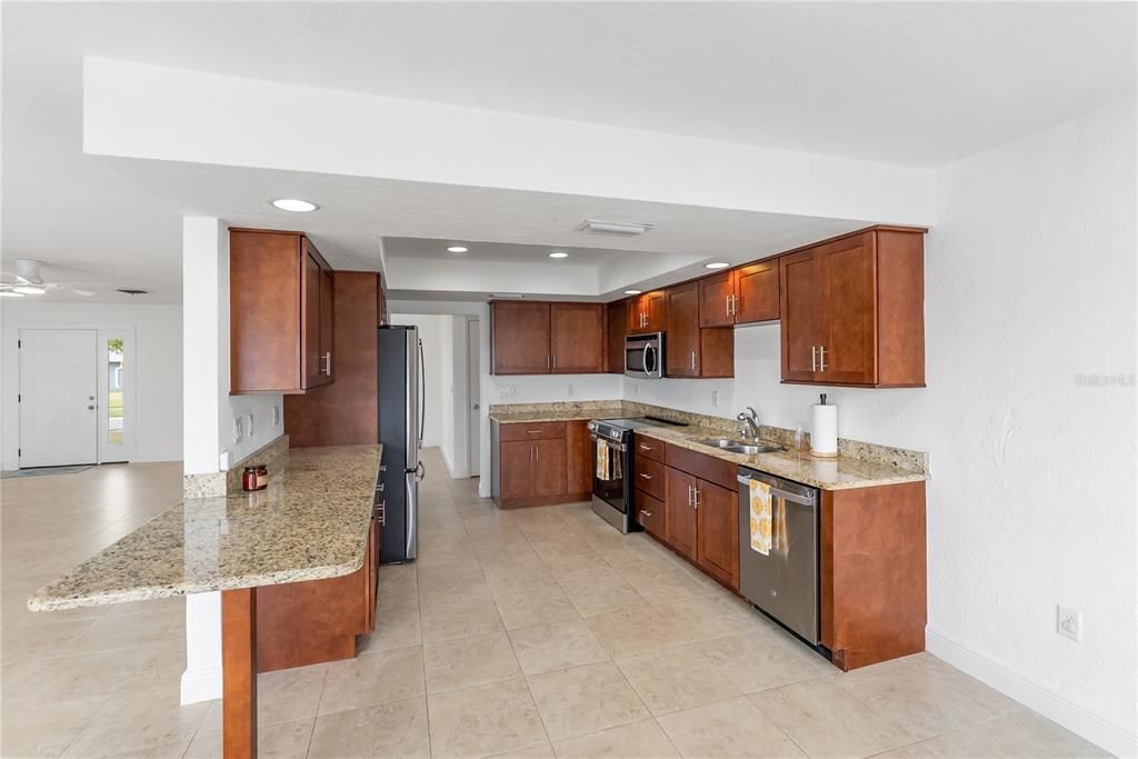 Interior, Kitchen, Recessed Lighting, Stainless Steel Appliances
